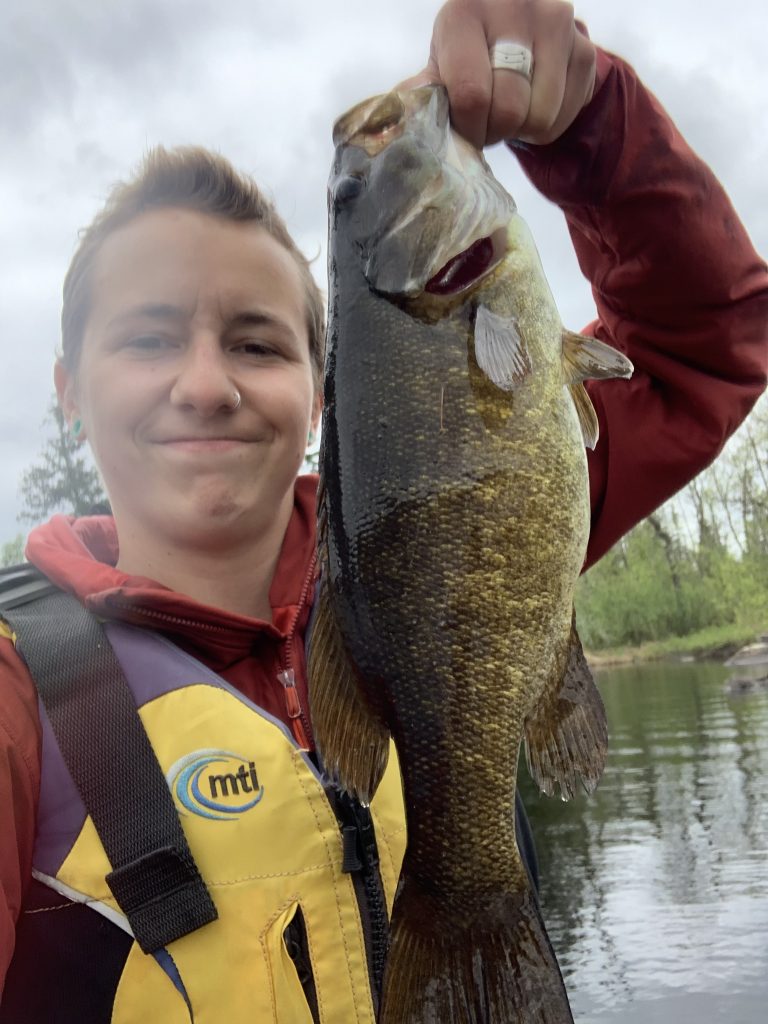 solo fishing by canoe with Taylor Ham